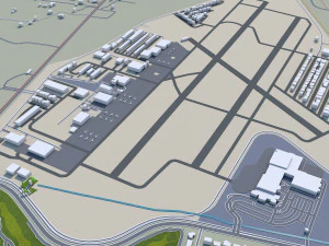 Tulsa city Oklahoma 60km 3D Model