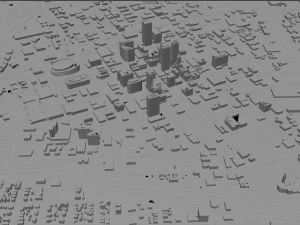 Tulsa city Oklahoma 60km 3D Model