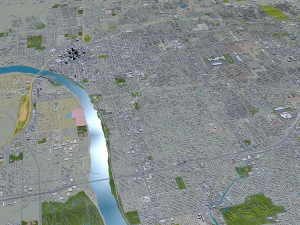 Tulsa city Oklahoma 60km 3D Model