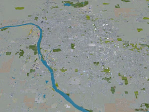 Tulsa city Oklahoma 60km 3D Model