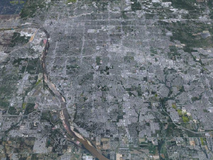 Tulsa city Oklahoma 60km 3D Model