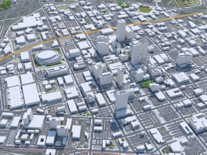 Tulsa city Oklahoma 60km Modelo 3D