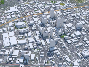 Tulsa city Oklahoma 60km 3D Model