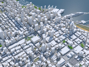 Vancouver city Canada 40km Modelo 3D