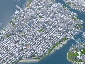 Vancouver city Canada 40km Modelo 3D