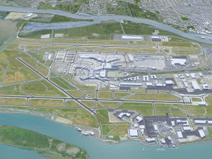 Vancouver city Canada 40km Modelo 3D