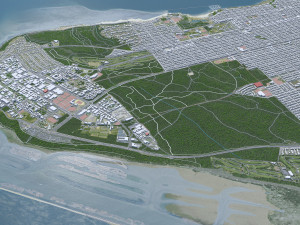 Vancouver city Canada 40km Modelo 3D