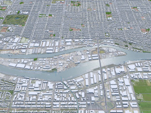 Vancouver city Canada 40km Modelo 3D