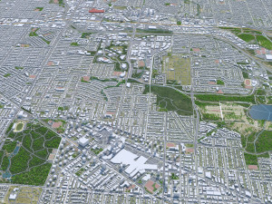 Vancouver city Canada 40km Modelo 3D