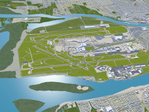 Vancouver city Canada 40km Modelo 3D