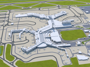 Vancouver city Canada 40km Modelo 3D