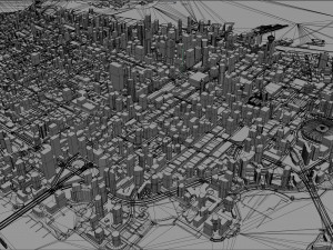 Vancouver city Canada 40km Modelo 3D