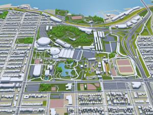 Vancouver city Canada 40km Modelo 3D