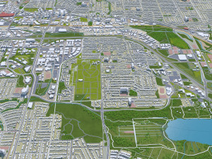 Vancouver city Canada 40km Modelo 3D