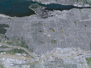 Vancouver city Canada 40km Modelo 3D