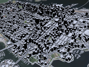 Vancouver city Canada 40km Modelo 3D