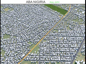 Aba city Nigiria 20km 3D Model
