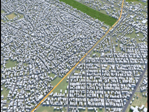 Aba city Nigiria 20km 3D Modell