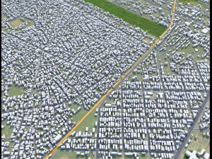 Aba city Nigiria 20km 3D Model