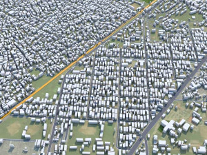 Aba city Nigiria 20km 3D Model