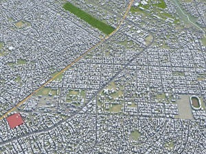 Aba city Nigiria 20km 3D Modell