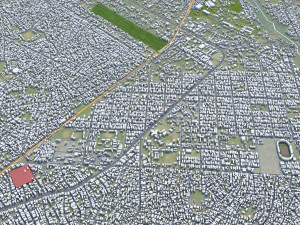 Aba city Nigiria 20km 3D Model
