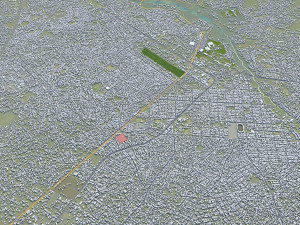 Aba city Nigiria 20km 3D Modell