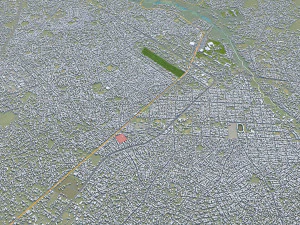 Aba city Nigiria 20km 3D Model