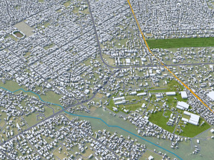 Aba city Nigiria 20km 3D Modell