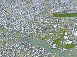 Aba city Nigiria 20km 3D Model