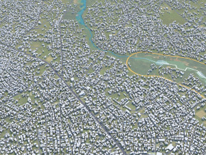 Aba city Nigiria 20km 3D Modell