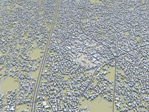 Aba city Nigiria 20km 3D Modell