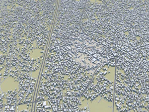 Aba city Nigiria 20km 3D Model