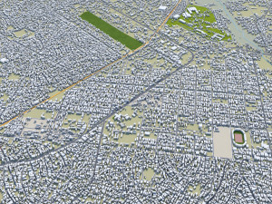 Aba city Nigiria 20km 3D Modell