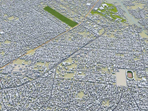 Aba city Nigiria 20km 3D Model