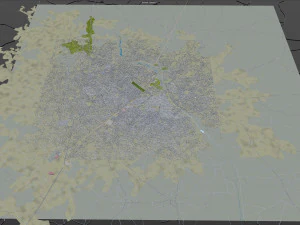 Aba city Nigiria 20km 3D Model