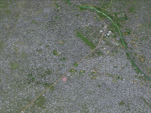 Aba city Nigiria 20km 3D Modell