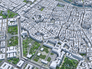 Vienna city Austria 50km 3D 모델