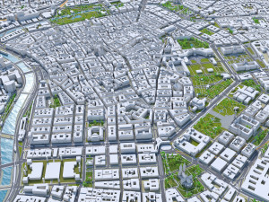 Vienna city Austria 50km 3D 모델