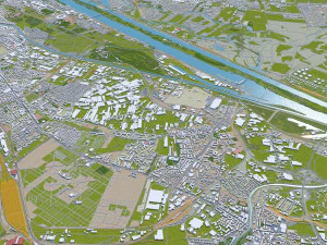 Vienna city Austria 50km 3D Model