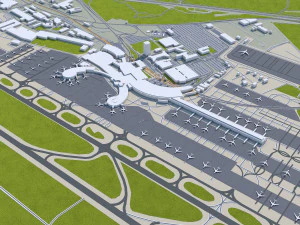 Vienna city Austria 50km 3D Model