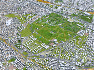 Vienna city Austria 50km 3D 모델