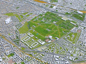 Vienna city Austria 50km 3D Model