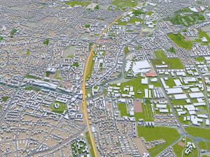 Vienna city Austria 50km 3D 모델