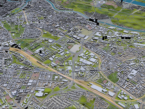 Vienna city Austria 50km 3D 모델