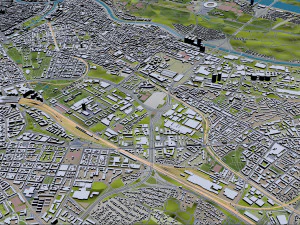 Vienna city Austria 50km 3D Model