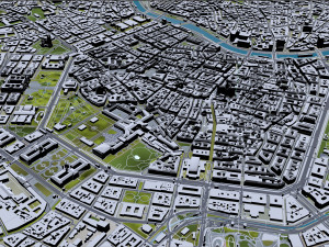 Vienna city Austria 50km 3D 모델