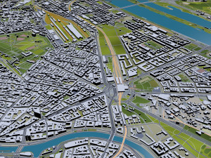 Vienna city Austria 50km 3D 모델