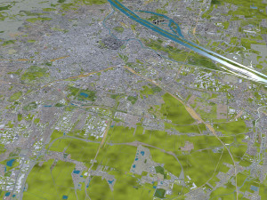 Vienna city Austria 50km 3D 모델