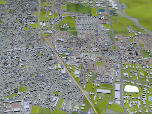 Vienna city Austria 50km 3D 모델